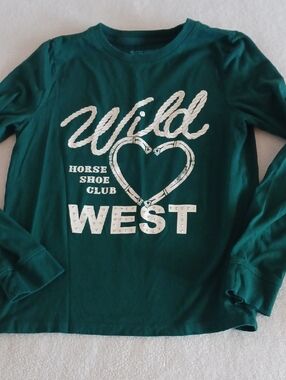 Wild West Green Graphic Long Sleeve Tee